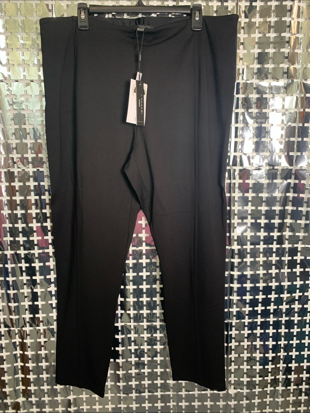 T Tahari Woman Black Pull-On Knit Pants